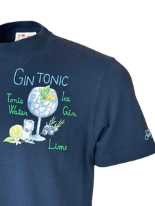 T-SHIRT UOMO BLU GIN TONIC