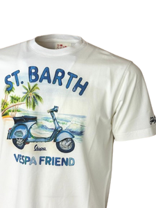 T-SHIRT UOMO BIANCA VESPA FRIEND