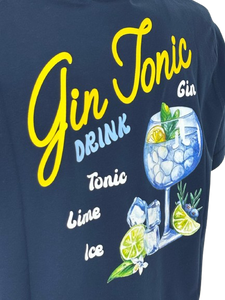 TSHIRT UOMO BLU GIN TONIC