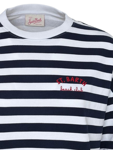 MAGLIA DONNA A RIGHE BIANCO/NERA