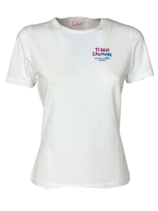 T-SHIRT DONNA BIANCA TI DEVI CALMARE