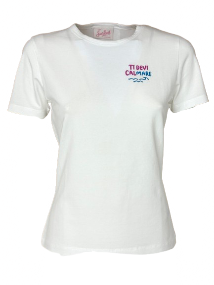T-SHIRT DONNA BIANCA TI DEVI CALMARE