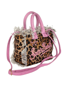 BORSA MINI CANVAS LEOPARDATA