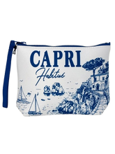 Carica l&#39;immagine nel visualizzatore di Gallery, POCHETTE NEOPRENE BIANCA/BLU CAPRI
