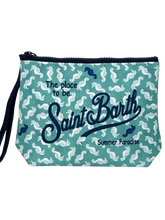 Carica l&#39;immagine nel visualizzatore di Gallery, POCHETTE NEOPRENE AZZURRA CAVALLUCCIO MARINO
