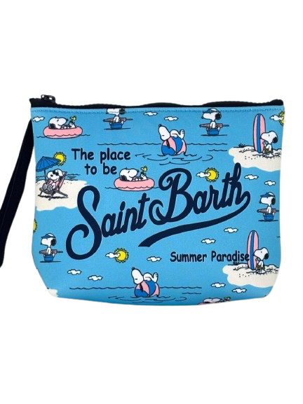 POCHETTE NEOPRENE AZZURRA SNOOPY SUMMER PARADISE