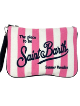 Carica l&#39;immagine nel visualizzatore di Gallery, POCHETTE IN SPUGNA A RIGHE ROSA
