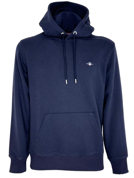 FELPA UOMO BLU CON CAPPUCCIO