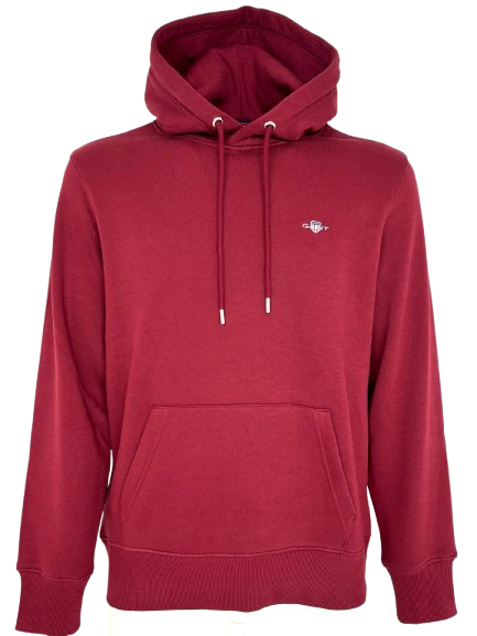 FELPA UOMO ROSSA CON CAPPUCCIO