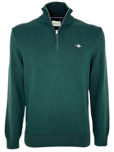 Carica l&#39;immagine nel visualizzatore di Gallery, PULLOVER UOMO VERDE CON CERNIERA
