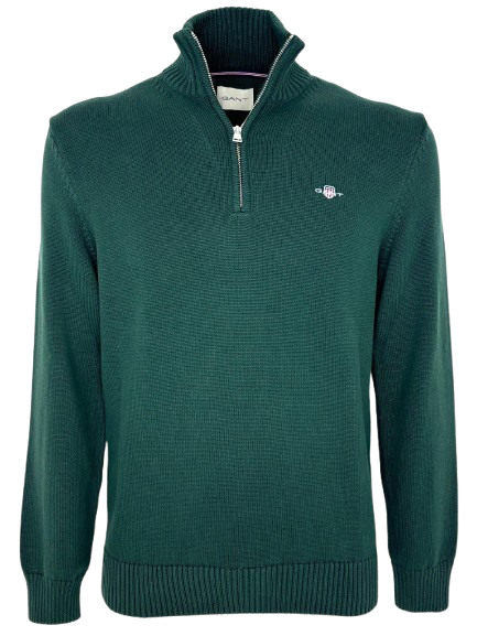 PULLOVER UOMO VERDE CON CERNIERA
