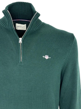 Carica l&#39;immagine nel visualizzatore di Gallery, PULLOVER UOMO VERDE CON CERNIERA

