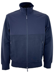FELPA UOMO BLU CON CERNIERA