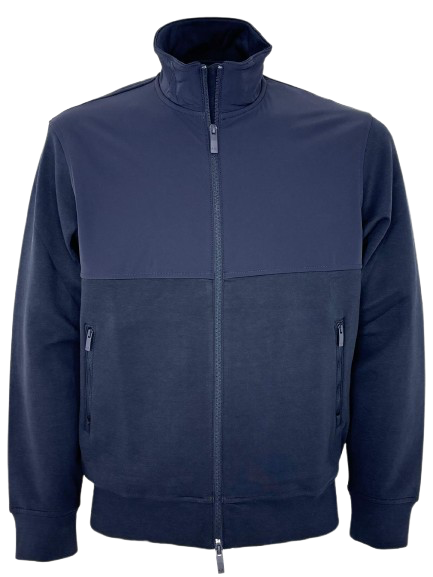 FELPA UOMO BLU CON CERNIERA