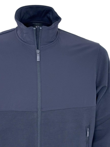 FELPA UOMO BLU CON CERNIERA