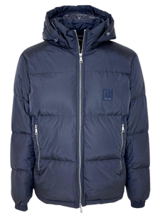 GIUBBINO UOMO BLU CON CAPPUCCIO
