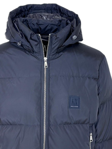 GIUBBINO UOMO BLU CON CAPPUCCIO