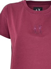 Carica l&#39;immagine nel visualizzatore di Gallery, T-SHIRT DONNA BORDEAUX CON LOGO FRONTALE
