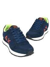 Carica l&#39;immagine nel visualizzatore di Gallery, SNEAKERS BLU SCURO Z45102 TOM FLUO
