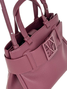 BORSA BORDEAUX ECO-PELLE CON FIBBIA-LOGO