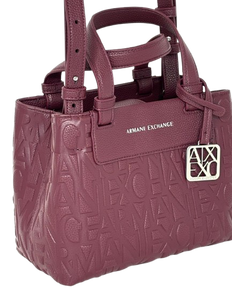 BORSA BORDEAUX ECO-PELLE CON FIBBIA-LOGO