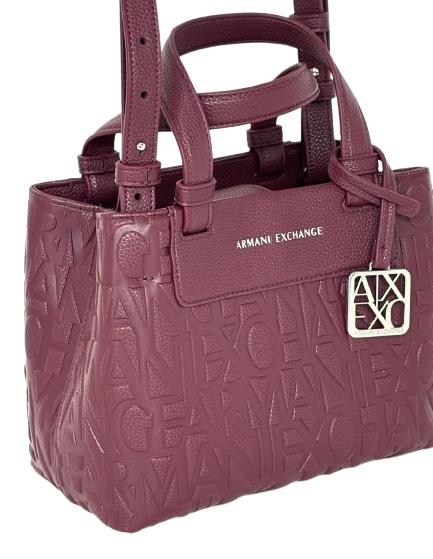 BORSA BORDEAUX ECO-PELLE CON FIBBIA-LOGO