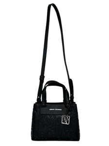 BORSA NERA ECO-PELLE CON FIBBIA-LOGO
