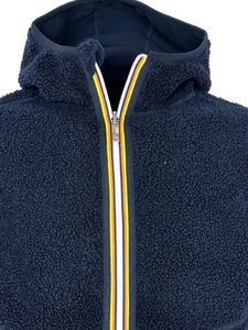 GIUBBINO UOMO TEDDY BLU CON CAPPUCCIO