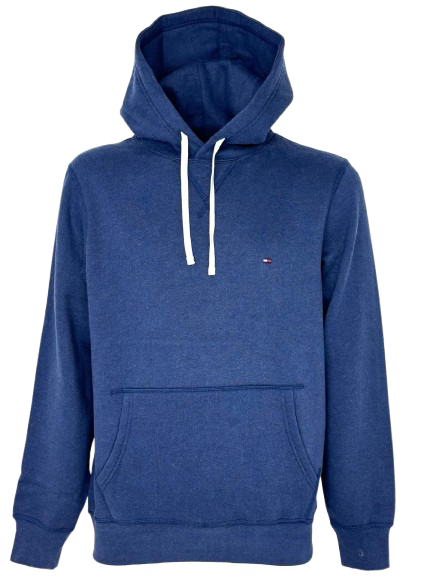 FELPA UOMO BLU CON CAPPUCCIO