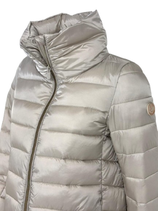 GIUBBINO DONNA LUNGO GRIGIO IN ECO-PIUMA
