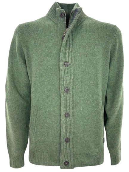 PULLOVER UOMO VERDE 100% LANA