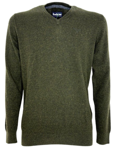PULLOVER UOMO VERDE 100% LANA
