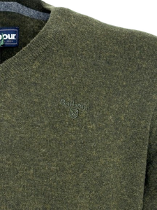PULLOVER UOMO VERDE 100% LANA