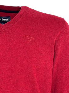PULLOVER UOMO ROSSO 100% LANA