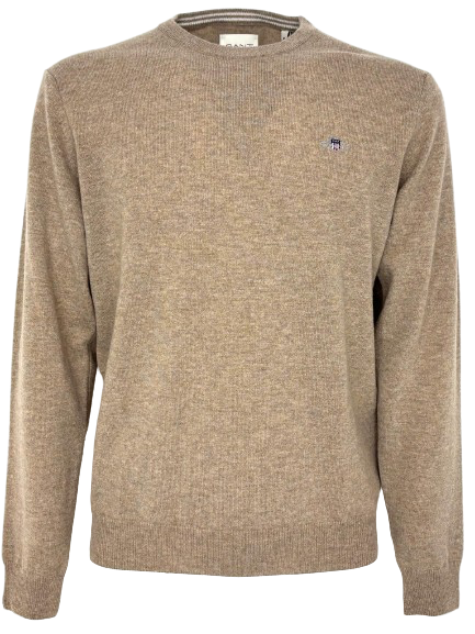 PULLOVER UOMO BEIGE GIROCOLLO