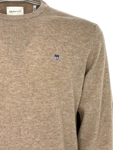 PULLOVER UOMO BEIGE GIROCOLLO