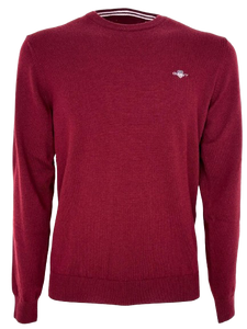 PULLOVER UOMO BORDEUX GIROCOLLO