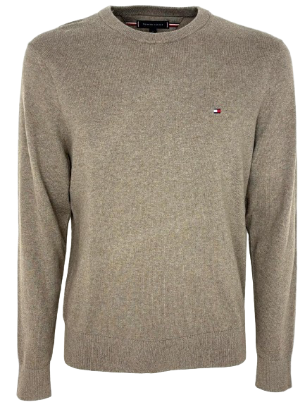 PULLOVER UOMO BEIGE GIROCOLLO