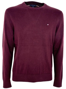 PULLOVER UOMO BORDEAUX GIROCOLLO