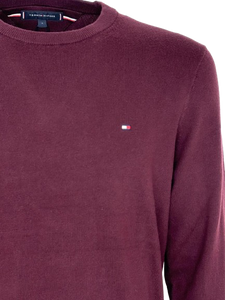 PULLOVER UOMO BORDEAUX GIROCOLLO