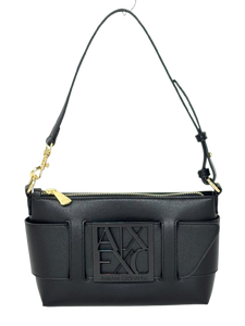 BORSA NERA ECO-PELLE CON LOGO