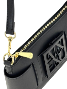 BORSA NERA ECO-PELLE CON LOGO