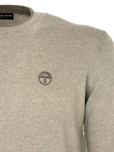 PULLOVER UOMO BEIGE GIROCOLLO