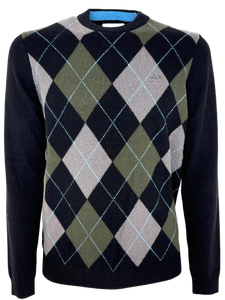 PULLOVER UOMO GIROCOLLO FANTASIA A ROMBI