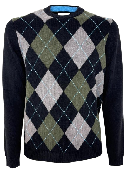 PULLOVER UOMO GIROCOLLO FANTASIA A ROMBI