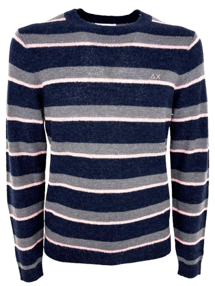 PULLOVER UOMO GIROCOLLO FANTASIA A RIGHE