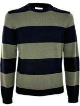 Carica l&#39;immagine nel visualizzatore di Gallery, PULLOVER UOMO GIROCOLLO VERDE/NERO
