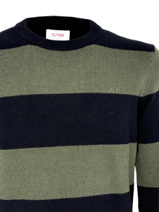PULLOVER UOMO GIROCOLLO VERDE/NERO