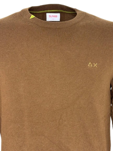 PULLOVER UOMO MARRONE MISTO LANA