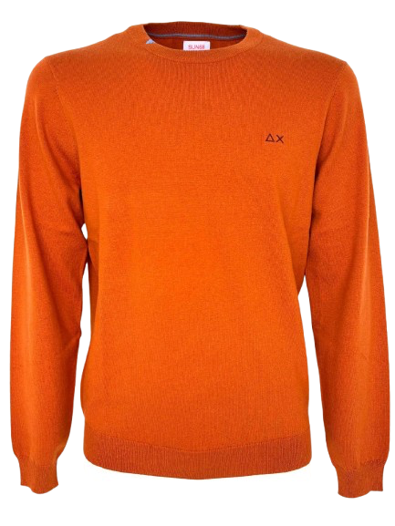 PULLOVER UOMO ARANCIONE MISTO LANA